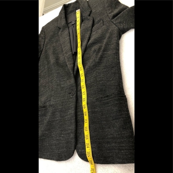 J Crew Collection One Button Gray Twill Blazer 6 - Picture 8 of 12